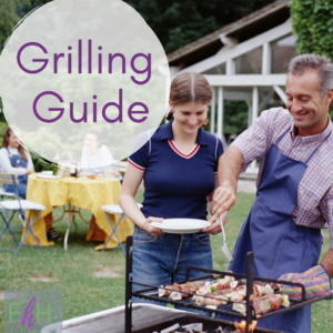 Family grilling with safe grilling guide
